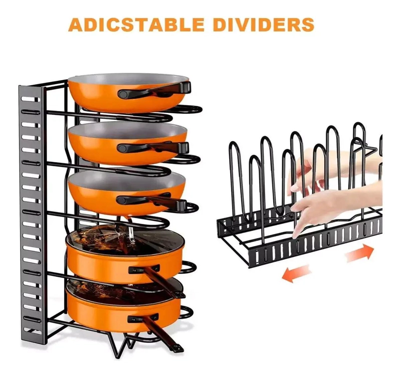 ORGANIZADOR DE OLLAS Y SARTENES CON 8 NIVELES PARA COCINA - 3