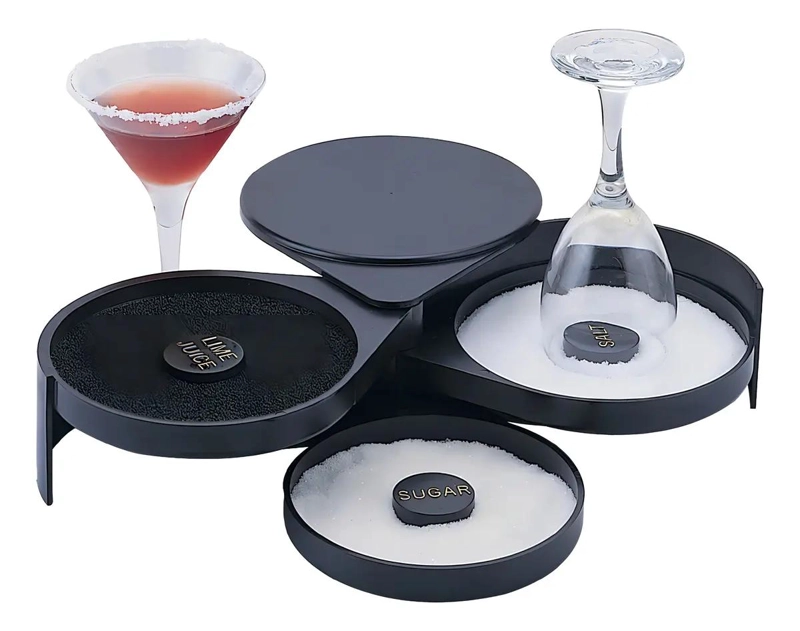 ESCARCHADOR DE VASOS Y COPAS CON 3 BANDEJAS GIRATORIAS PARA BAR - 1