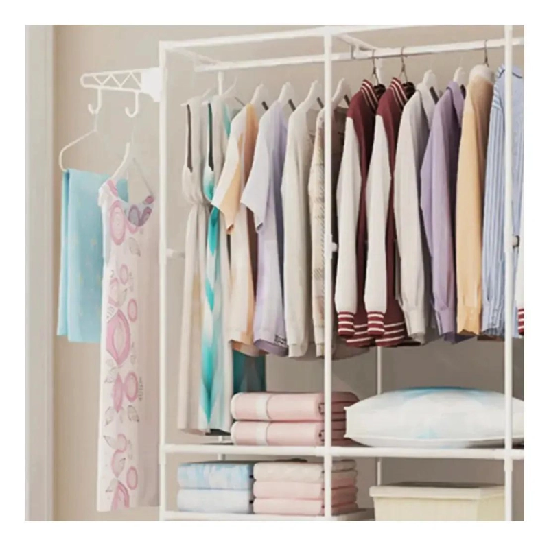 PERCHERO DE PISO PARA ORGANIZADOR DE ROPA CON RACK Y COLGADOR PARA CLOSET - 4