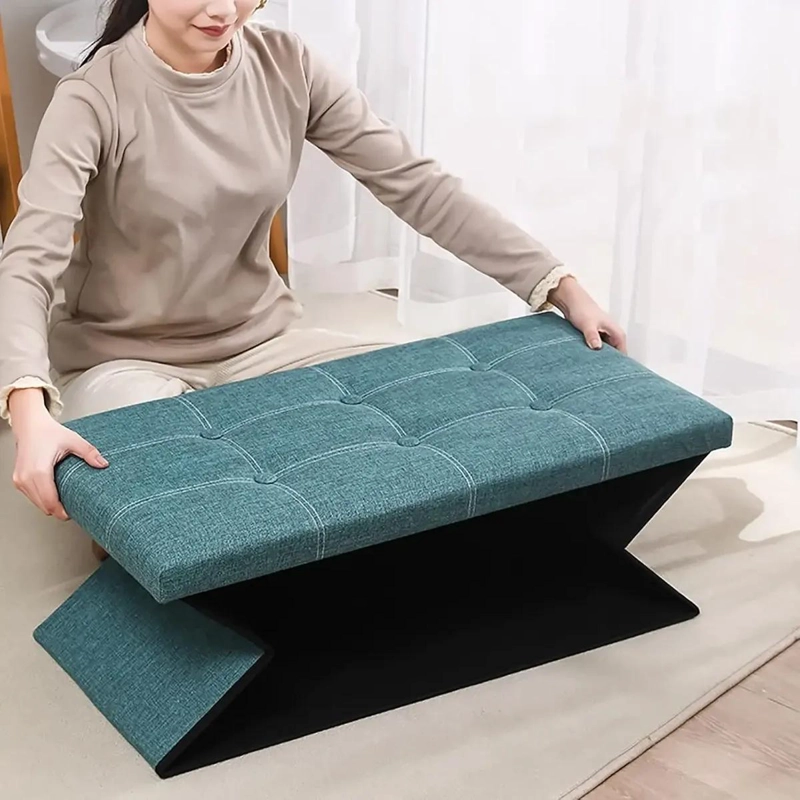 BAUL ACOLCHADO PLEGABLE PARA ALMACENAMIENTO Y ORGANIZACION 76X38 CM - 3