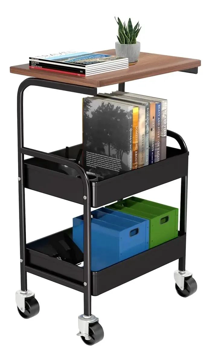CARRITO ORGANIZADOR METALICO DE 3 NIVELES CON RUEDAS PARA ALMACENAMIENTO - 1
