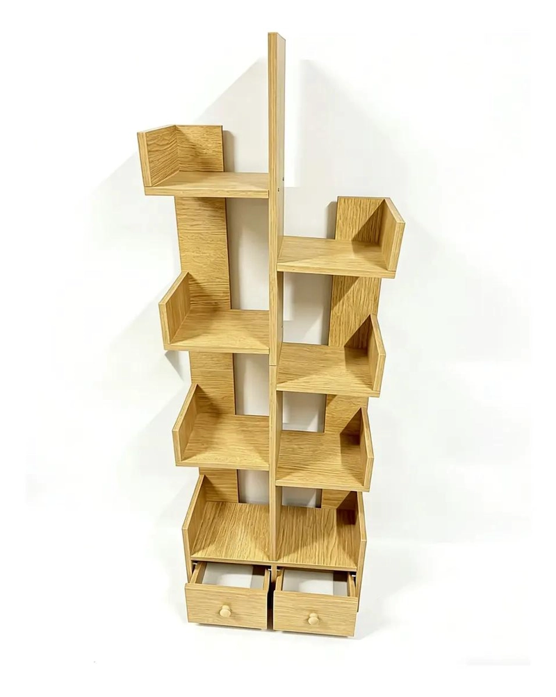 LIBRERO ORGANIZADOR CON FORMA DE ARBOL Y DOS CAJONES 41X17X118 CM - 4