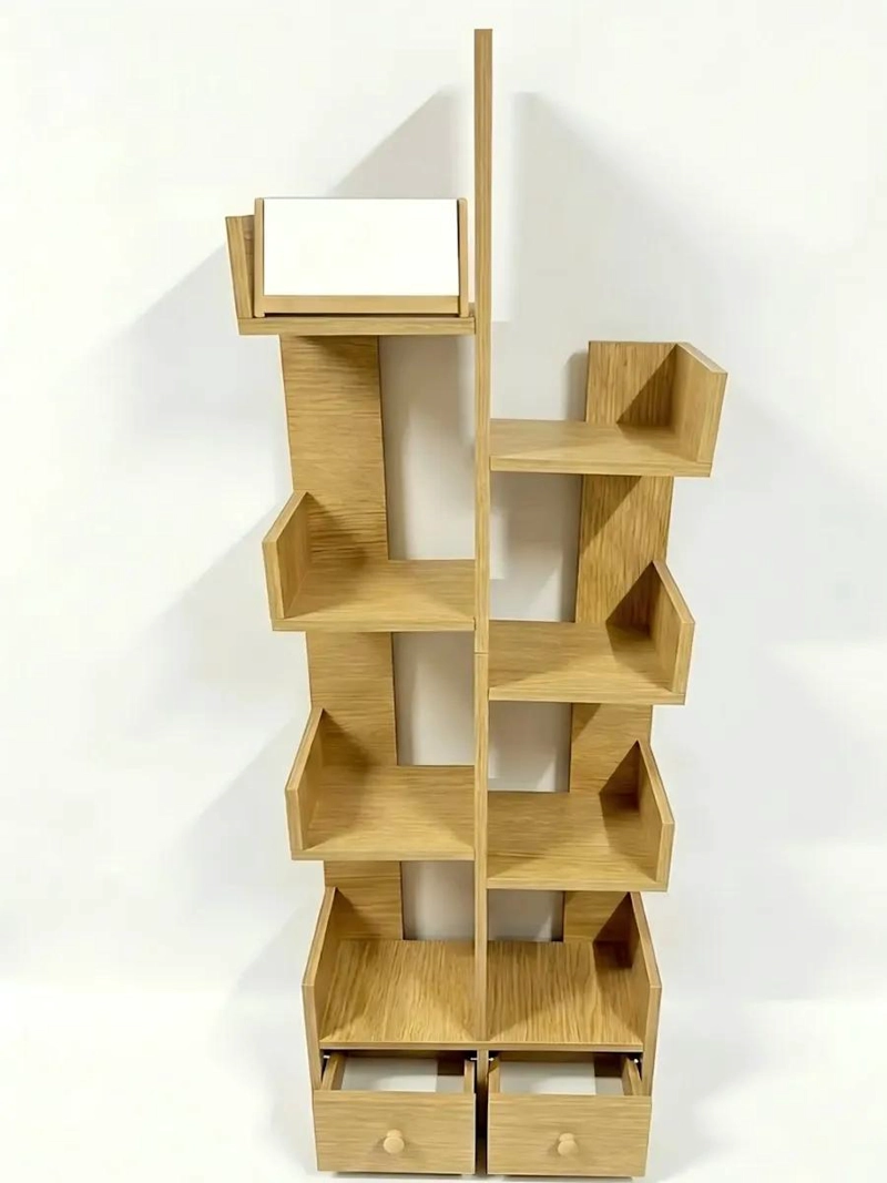 LIBRERO ORGANIZADOR CON FORMA DE ARBOL Y DOS CAJONES 41X17X118 CM - 5