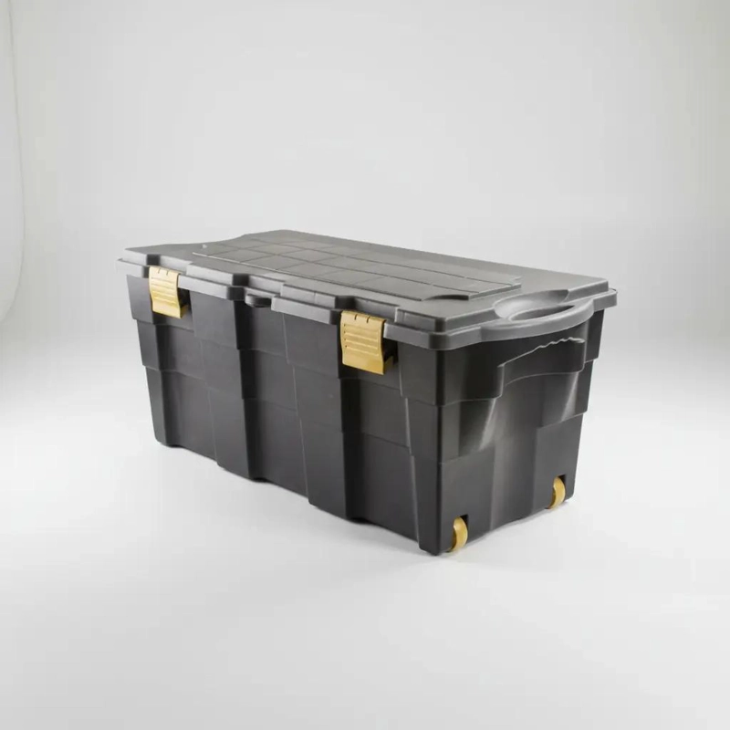 CAJA BAUL ORGANIZADORA DE 100 LITROS CON TAPA Y RUEDAS - 2