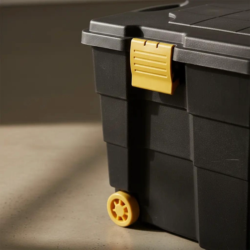 CAJA BAUL ORGANIZADORA DE 100 LITROS CON TAPA Y RUEDAS - 5