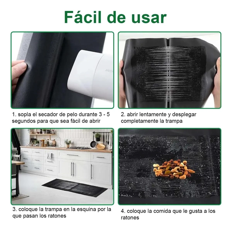 TRAMPA ADHESIVA PARA RATONES PAQUETE DE 20 UNIDADES CONTROL EFECTIVO - 3