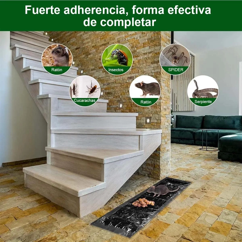TRAMPA ADHESIVA PARA RATONES PAQUETE DE 20 UNIDADES CONTROL EFECTIVO - 4