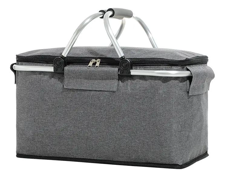 CANASTO DE PICNIC PARA 4 PERSONAS CON COMPARTIMENTOS ORGANIZADORES - 4