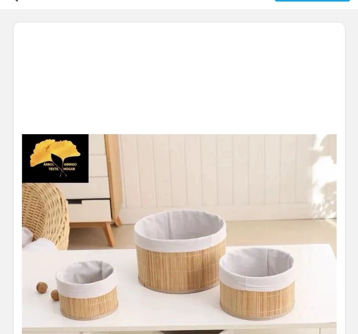 SET DE 3 CESTAS ORGANIZADORAS DE BAMBU PARA ALMACENAMIENTO - 5