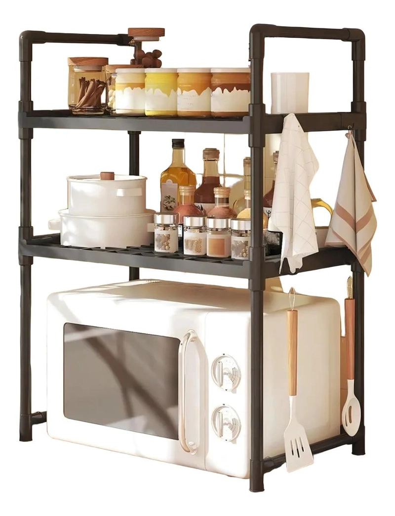 ESTANTE ORGANIZADOR MULTIUSO PARA COCINA Y MICROONDAS CON DISEÑO COMPACTO - 2