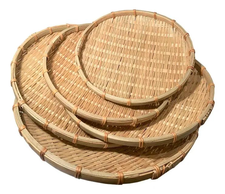 SET DE 5 CESTAS Y BANDEJAS DE MIMBRE PARA ALMACENAMIENTO - 5