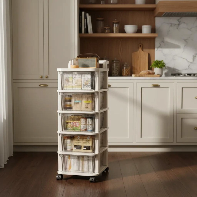 CARRO DE ALMACENAMIENTO CON 5 NIVELES TIPO CAJON PARA COCINA Y BAÑO - 2