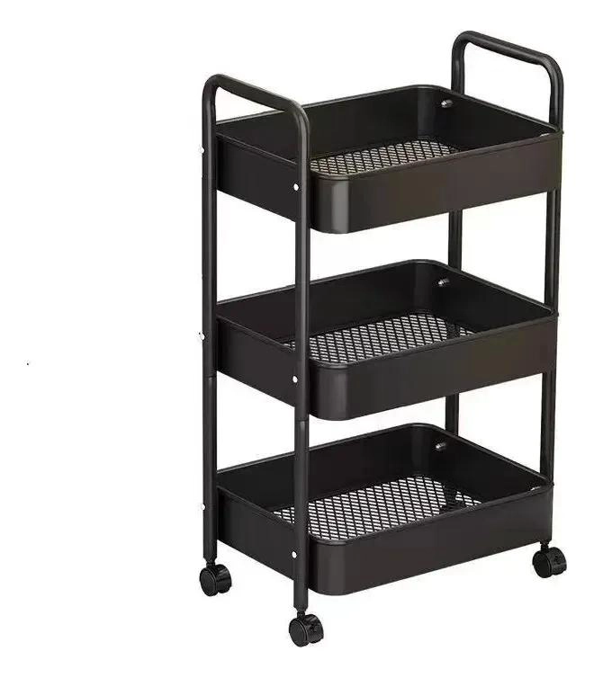 CARRITO ORGANIZADOR METALICO RESISTENTE CON RUEDAS PARA ALMACENAMIENTO - 1