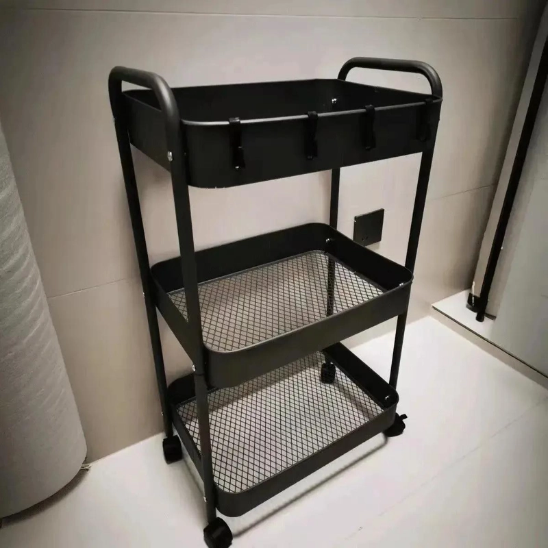 CARRITO ORGANIZADOR METALICO RESISTENTE CON RUEDAS PARA ALMACENAMIENTO - 2