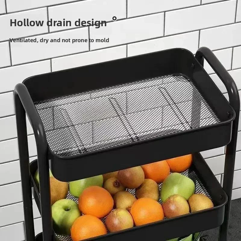 CARRITO ORGANIZADOR METALICO RESISTENTE CON RUEDAS PARA ALMACENAMIENTO - 4