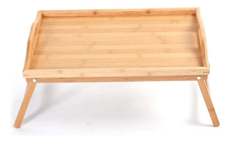 MESA BANDEJA DE DESAYUNO PLEGABLE DE BAMBU PARA CAMA PORTATIL - 5