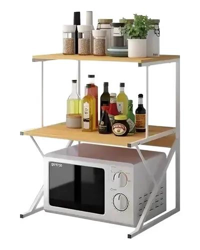 ESTANTE ORGANIZADOR PARA HORNO MICROONDAS Y COCINA CON DISEÑO RESISTENTE - 1