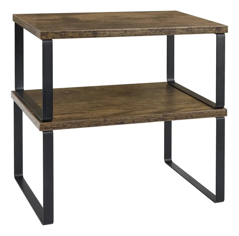 SET DE 2 REPISAS APILABLES PARA ORGANIZACION DE COCINA Y HOGAR - 1