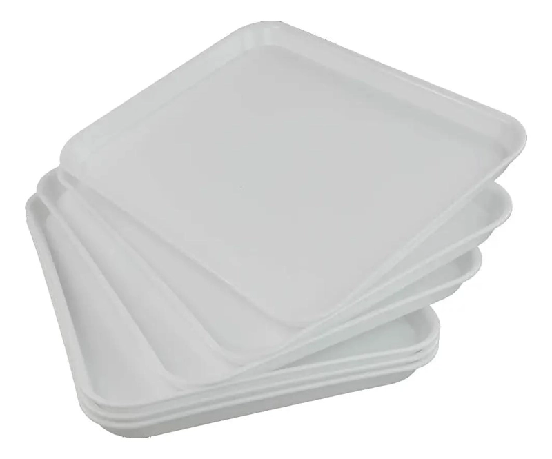 BANDEJA BLANCA DE PLUMAVIT PARA ALIMENTOS PACK 100 UNIDADES - 1