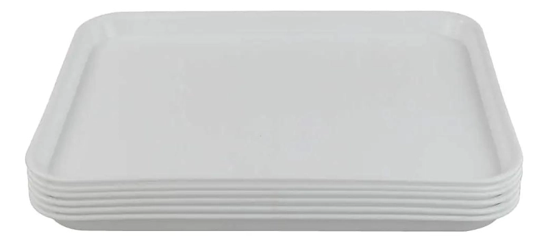 BANDEJA BLANCA DE PLUMAVIT PARA ALIMENTOS PACK 100 UNIDADES - 2