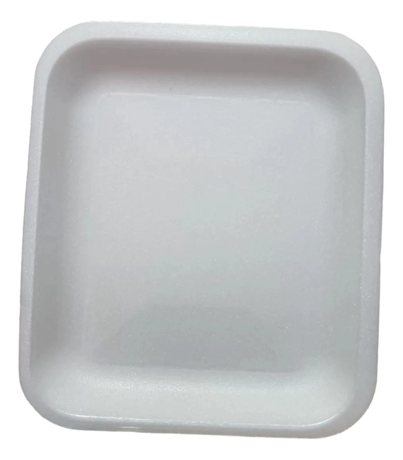 BANDEJA BLANCA DE PLUMAVIT PARA ALIMENTOS PACK 100 UNIDADES - 3