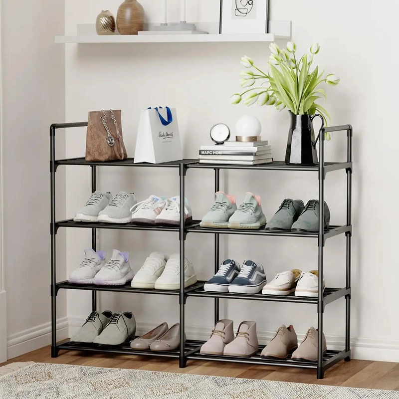 ZAPATERO GRANDE DE ACERO CON 4 NIVELES DESMONTABLES PARA 16 PARES - 3
