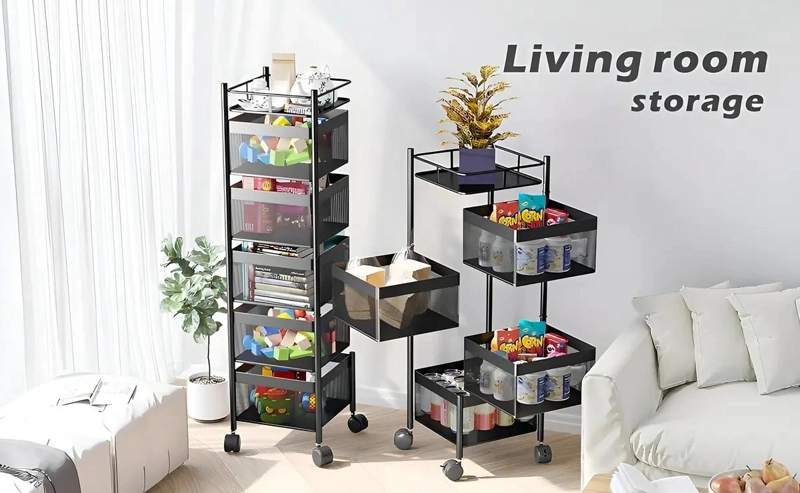 CARRO ORGANIZADOR CON RUEDAS Y 5 NIVELES PARA VERDURAS Y ALIMENTOS - 5