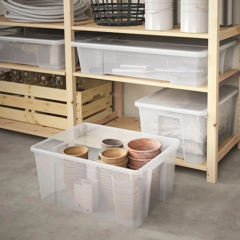 CAJA ORGANIZADORA APILABLE TRANSPARENTE CON CAPACIDAD DE 45 LITROS - 2