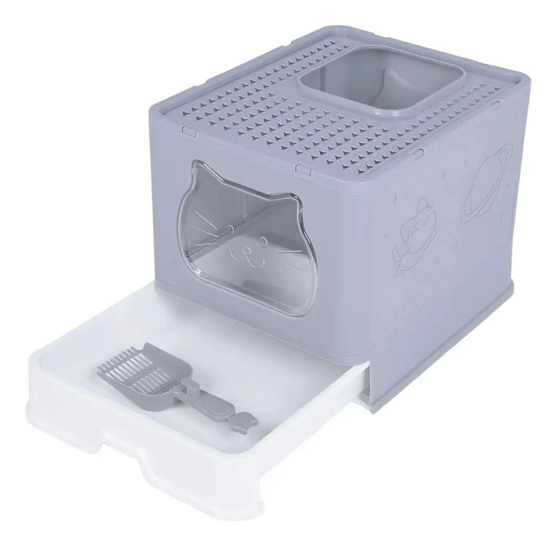 ARENERO CERRADO PLEGABLE PARA GATOS CON DISEÑO COMPACTO Y FUNCIONAL - 1