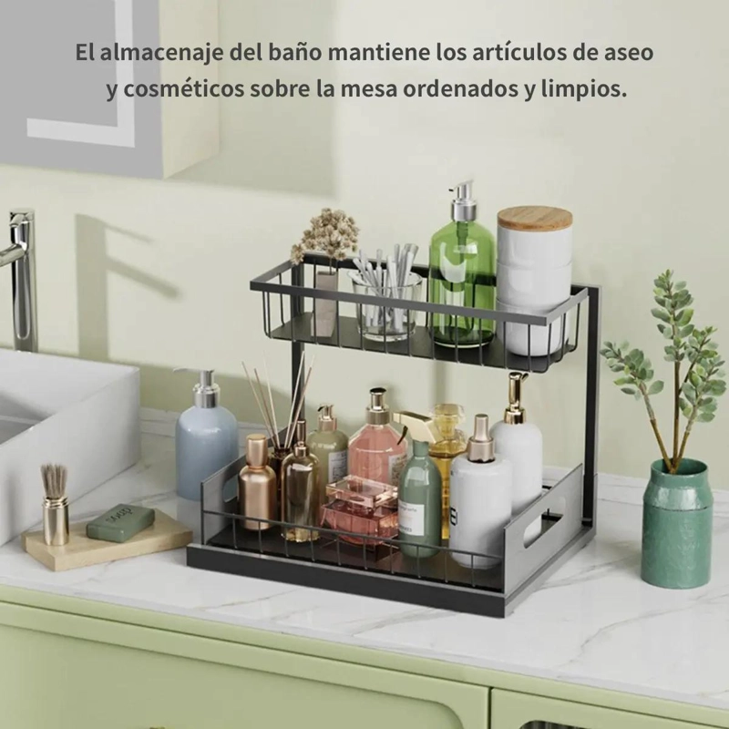 ARMARIO DE COCINA EXTRAIBLE CON DOBLE LAVABO Y AMPLIO ALMACENAMIENTO - 4