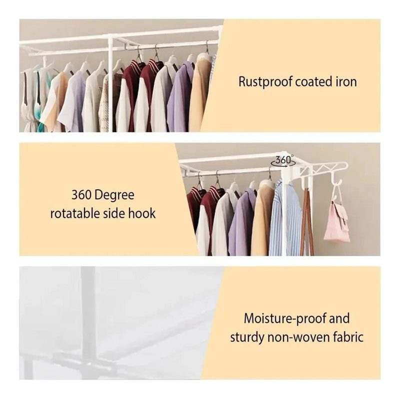 COLGADOR ORGANIZADOR DE ROPA CON TRES NIVELES PARA EXHIBICION - 5