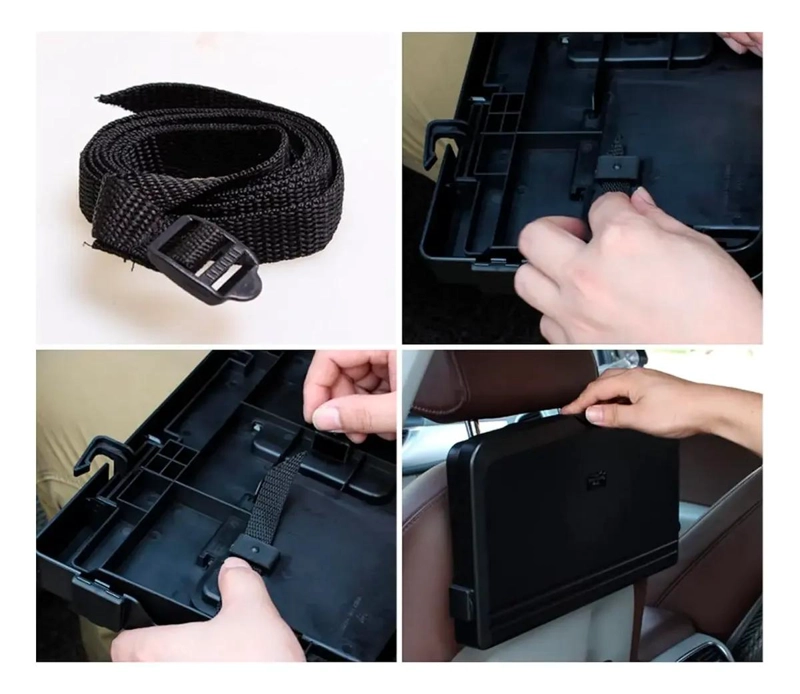 BANDEJA PLEGABLE PARA AUTO CON PORTA VASOS Y SOPORTE PARA COMIDA - 3