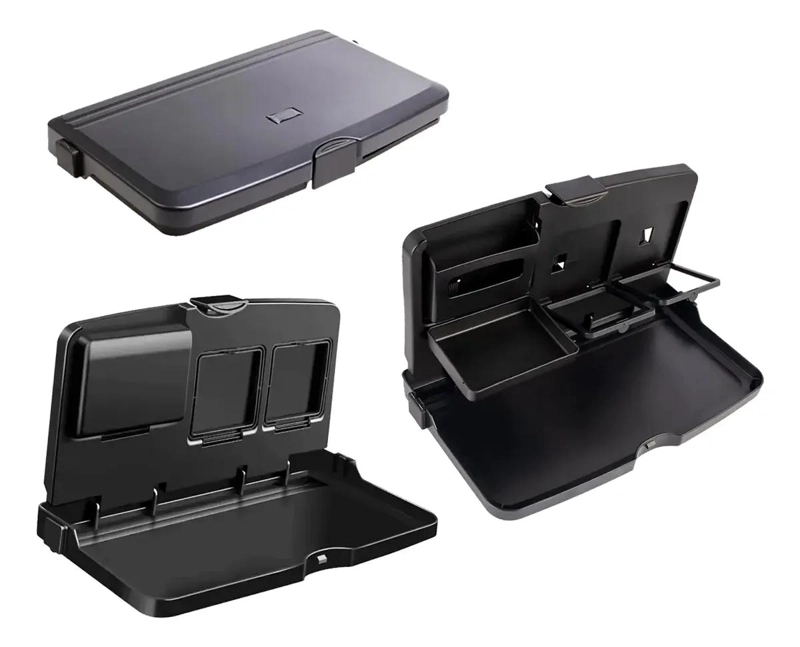 BANDEJA PLEGABLE PARA AUTO CON PORTA VASOS Y SOPORTE PARA COMIDA - 4