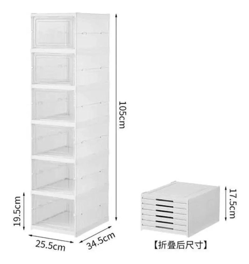 ZAPATERA PLEGABLE CON 6 NIVELES Y ESTRUCTURA FIRME SIN NECESIDAD DE INSTALACION - 3