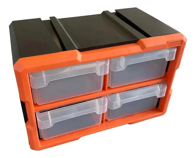 CAJA ORGANIZADORA PLASTICA CON 4 GAVETAS PARA ALMACENAMIENTO EFICIENTE - 1