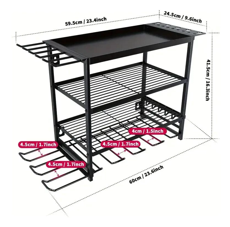 ESTANTE GRANDE PARA ALMACENAMIENTO CON 4 NIVELES RESISTENTES - 5