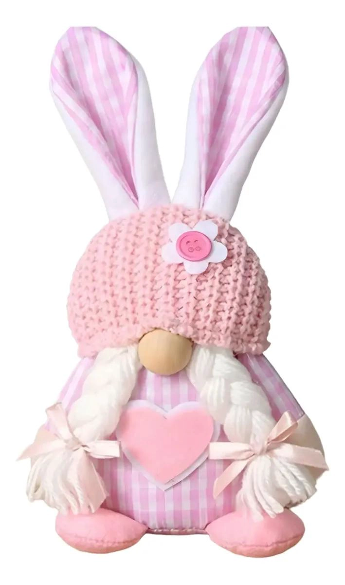 FIGURA ARTESANAL DE ELFO KAWAII PARA DECORACION DE PASCUA - 1