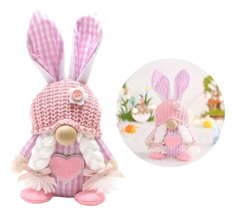 FIGURA ARTESANAL DE ELFO KAWAII PARA DECORACION DE PASCUA - 2