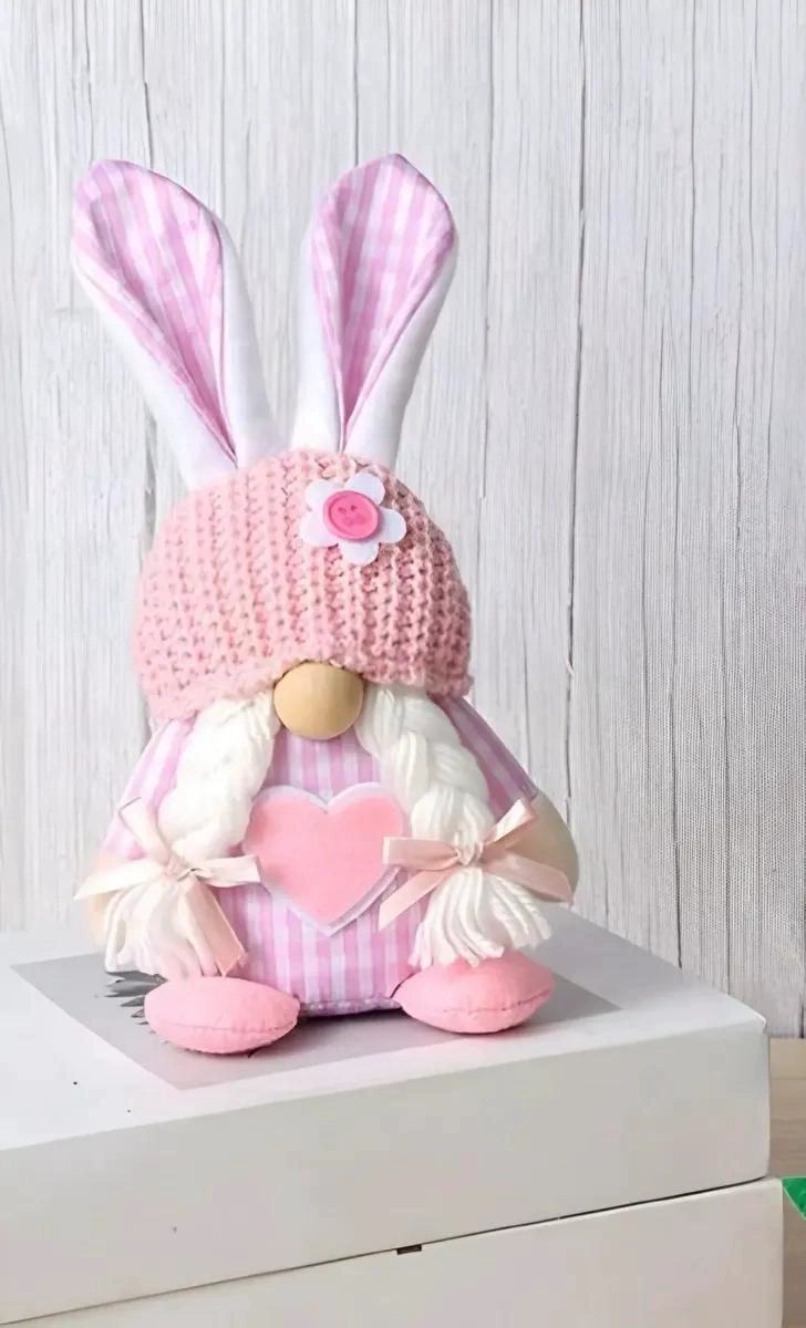 FIGURA ARTESANAL DE ELFO KAWAII PARA DECORACION DE PASCUA - 3