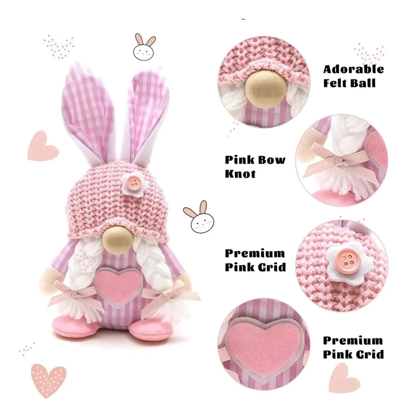 FIGURA ARTESANAL DE ELFO KAWAII PARA DECORACION DE PASCUA - 4