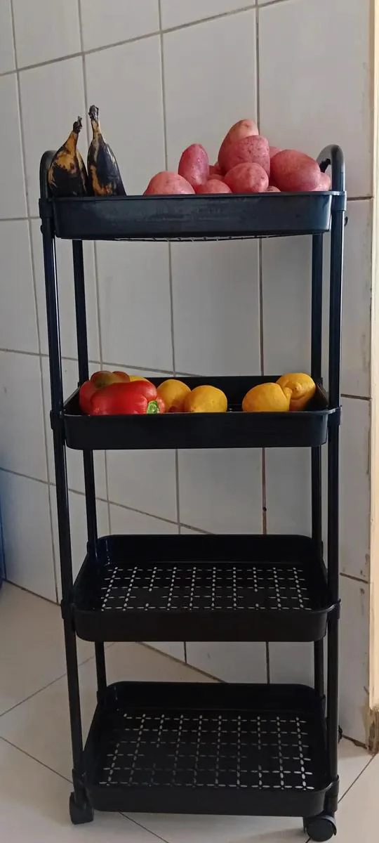 CARRITO ORGANIZADOR MULTIFUNCIONAL CON 4 NIVELES EN COLOR NEGRO - 4