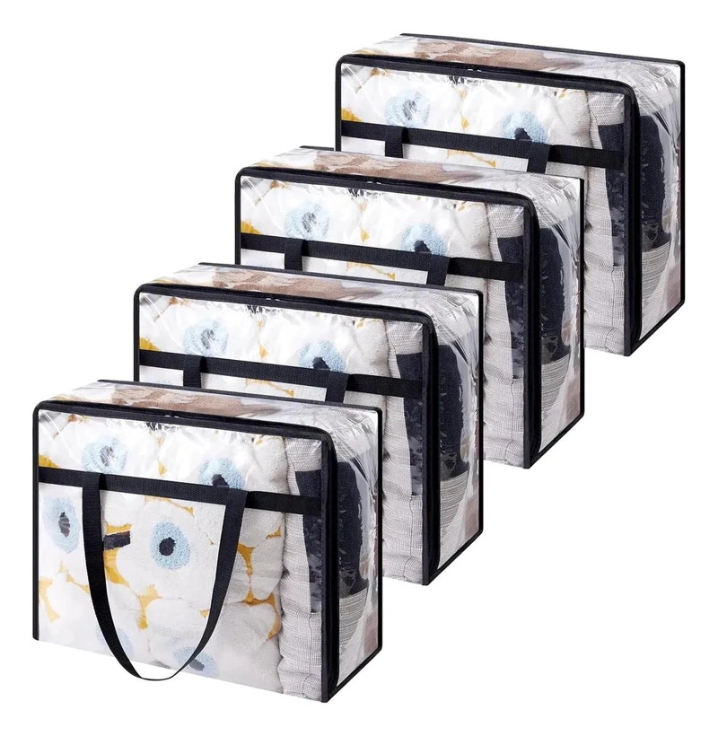 SET DE 4 BOLSAS ORGANIZADORAS PARA ALMACENAMIENTO CON CAJAS DE PVC 40 LITROS - 1