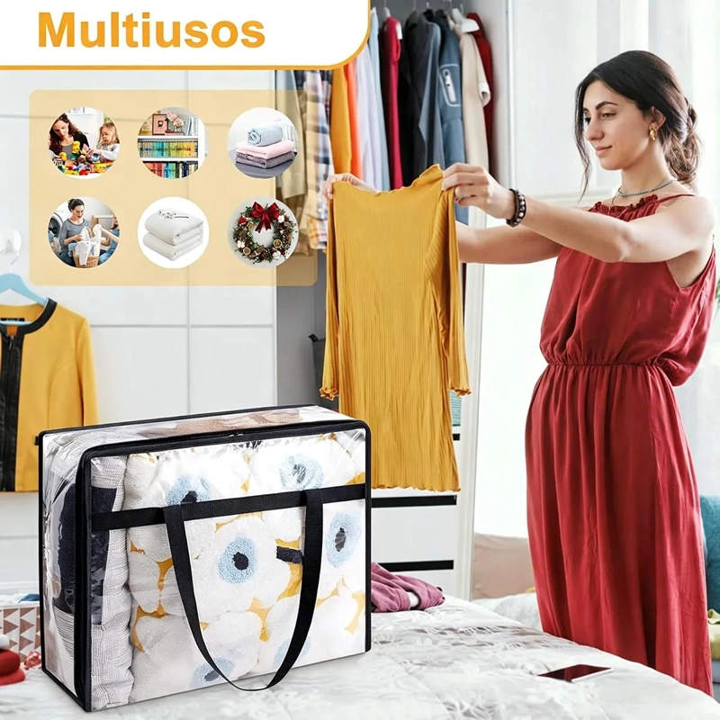 SET DE 4 BOLSAS ORGANIZADORAS PARA ALMACENAMIENTO CON CAJAS DE PVC 40 LITROS - 4