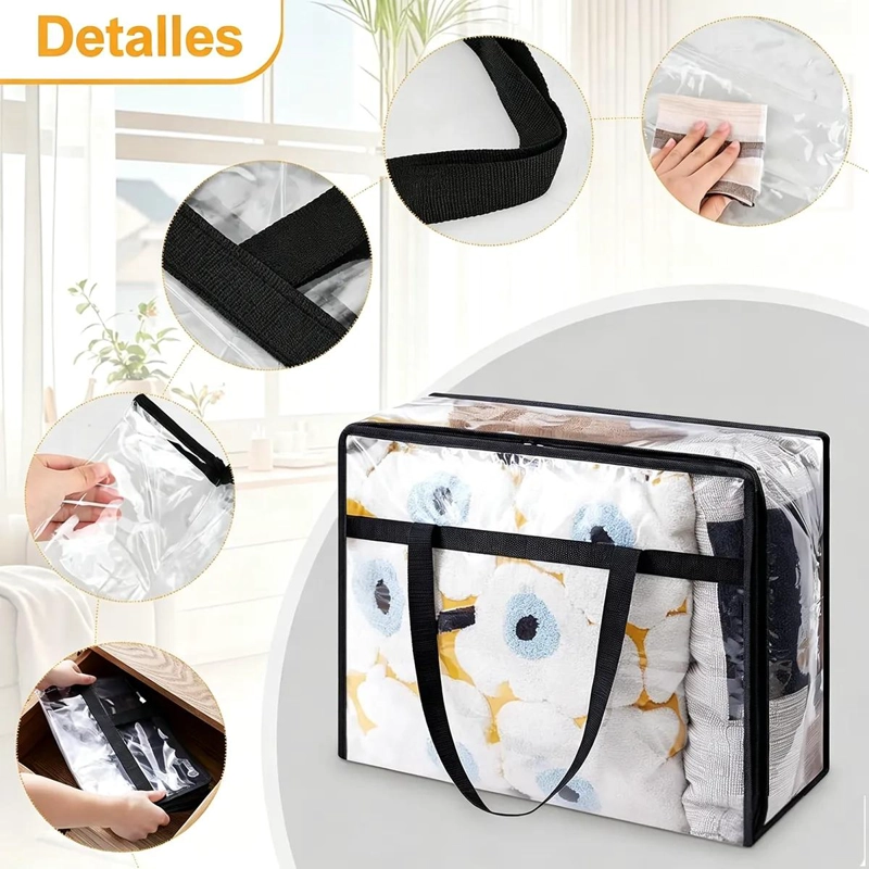 SET DE 4 BOLSAS ORGANIZADORAS PARA ALMACENAMIENTO CON CAJAS DE PVC 40 LITROS - 5