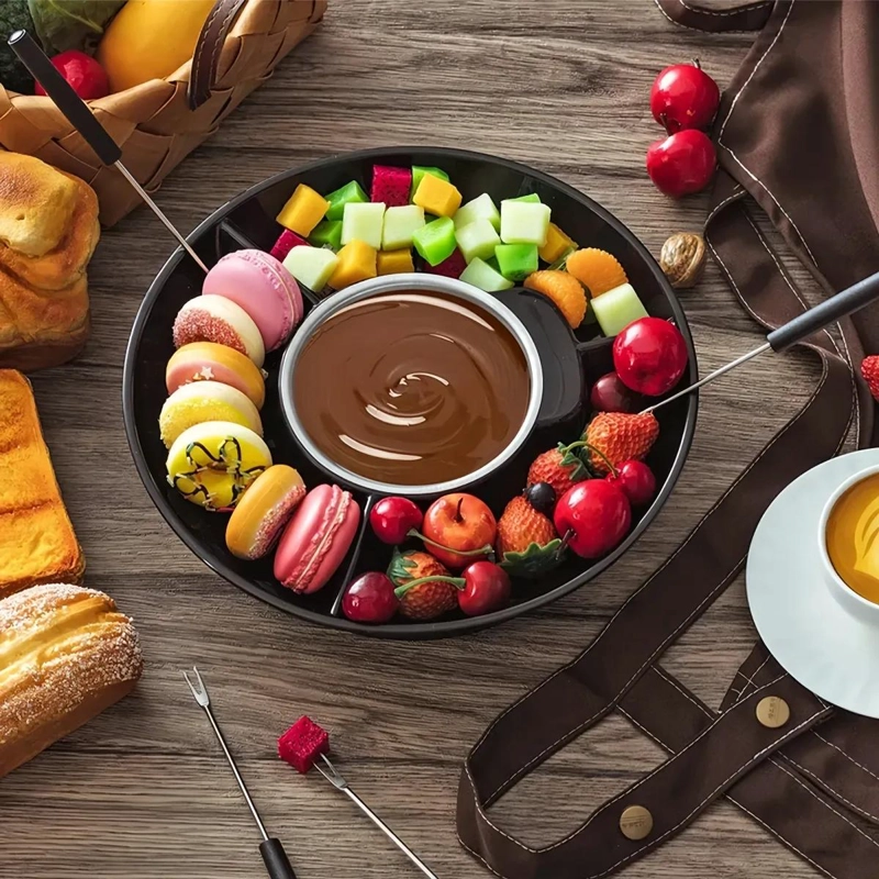 FUNDIDOR PARA FONDUE DE CHOCOLATE CON BANDEJA EXTRAIBLE Y CONTROL DE TEMPERATURA - 3