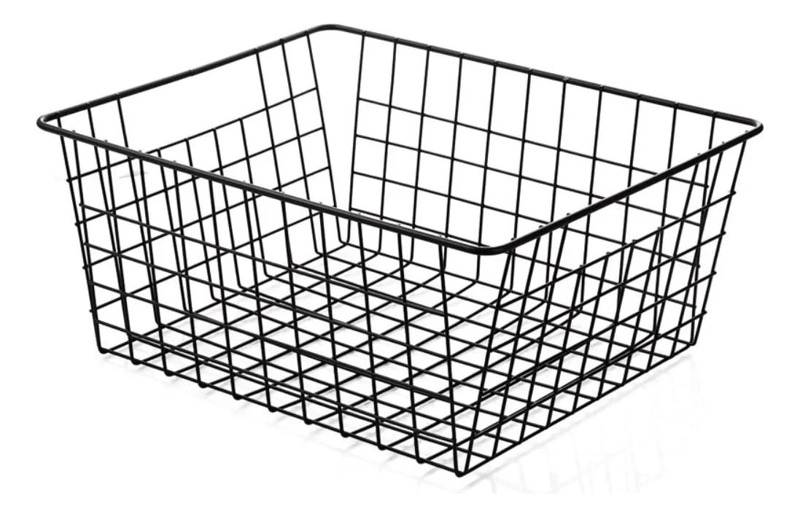 CANASTO ORGANIZADOR DE HIERRO PARA DUCHA Y COCINA 28X22X12 CM - 1