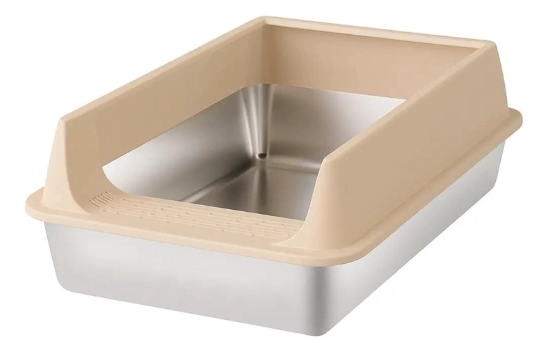 CAJA PARA ARENA DE GATOS FABRICADA EN ACERO INOXIDABLE RESISTENTE - 1