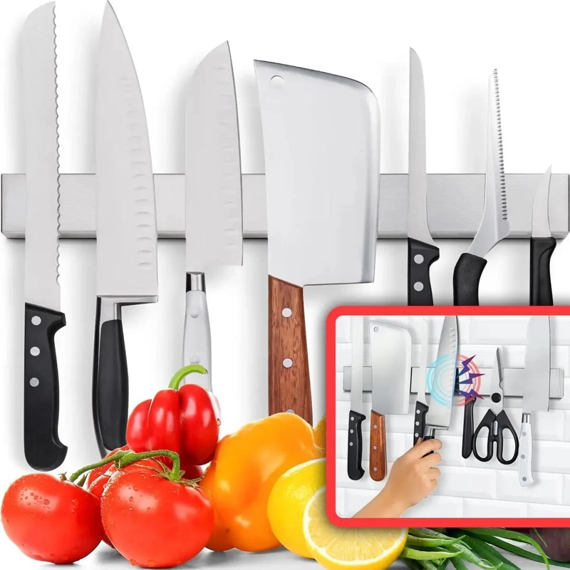BARRA MAGNE TICA PARA CUCHILLOS DE 40 CM PARA COCINA Y UTENSILIOS - 1