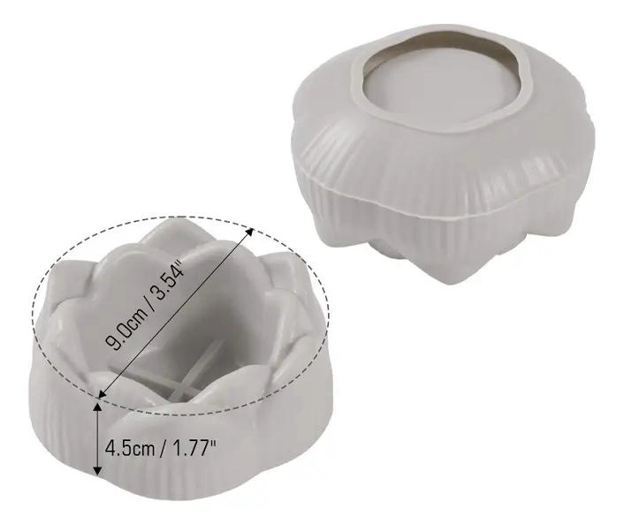 SET DE MOLDES DE SILICONA PARA JARRONES Y PORTAVELAS CON BANDEJA OVALADA - 3