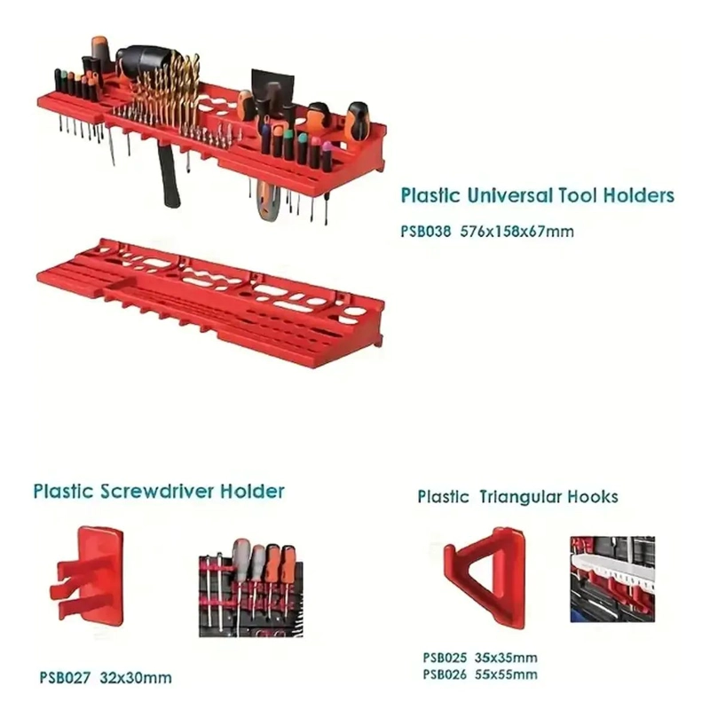 ORGANIZADOR DE HERRAMIENTAS PARA PARED CON TABLERO RESISTENTE Y MULTIPLES GANCH - 5